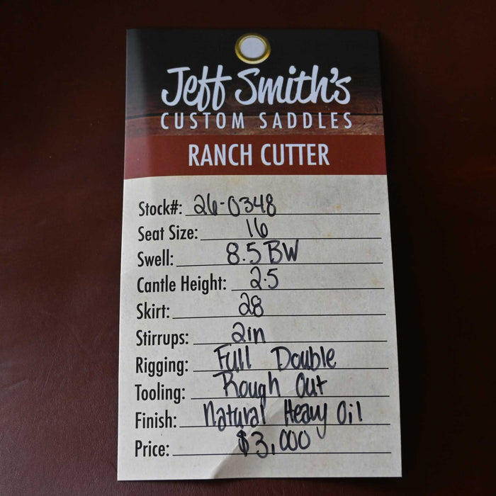 16" JEFF SMITH BUSTER WELCH RANCH CUTTER SADDLE