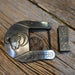 Turtle Jones 2 piece Crooked Horn Steer Buckle ACCESSORIES - Additional Accessories - Buckles Turtle Jones