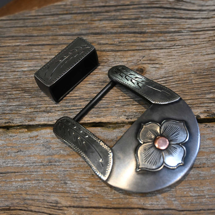 Turtle Jones 2 piece Mounted Flower Buckle