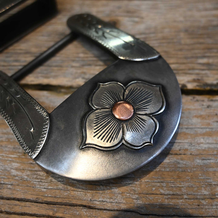 Turtle Jones 2 piece Mounted Flower Buckle