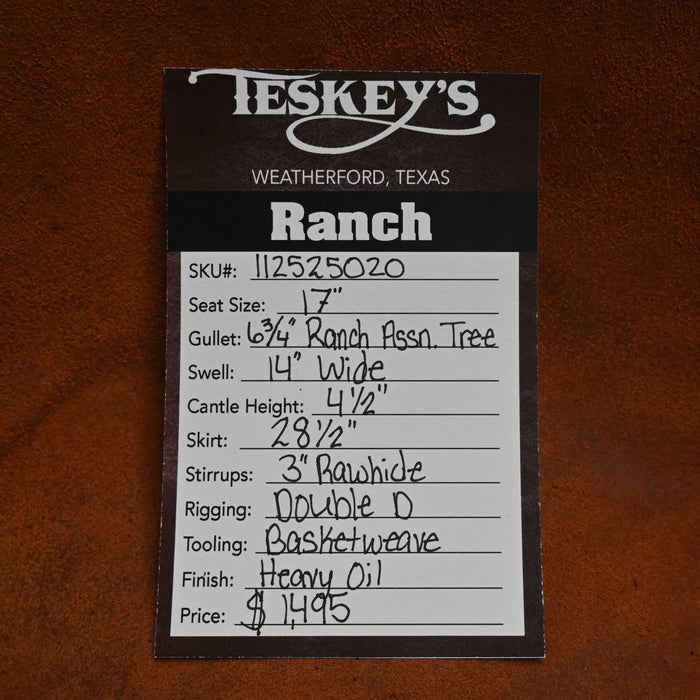 17" TESKEY'S RANCH ASSOCIATION SADDLE