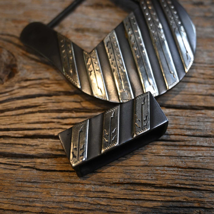 Turtle Jones 2 piece Mounted Six Bars Buckle