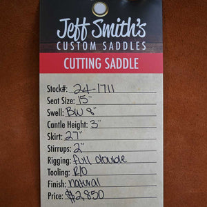 15" JEFF SMITH CUTTING SADDLE