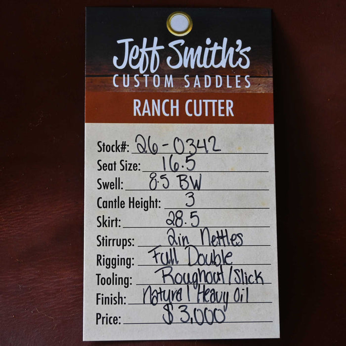 16.5" JEFF SMITH BUSTER WELCH RANCH CUTTER SADDLE