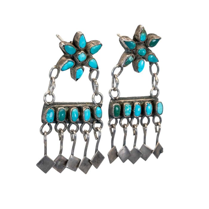 Vintage Zuni Flor with Dangles Earrings WOMEN - Accessories - Jewelry - Earrings Linda Winter
