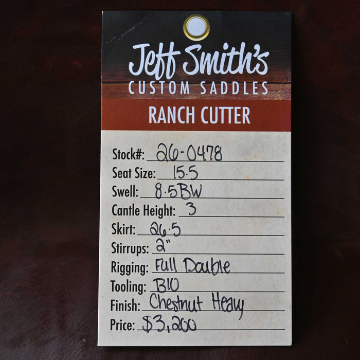 15.5" JEFF SMITH BUSTER WELCH RANCH CUTTER SADDLE