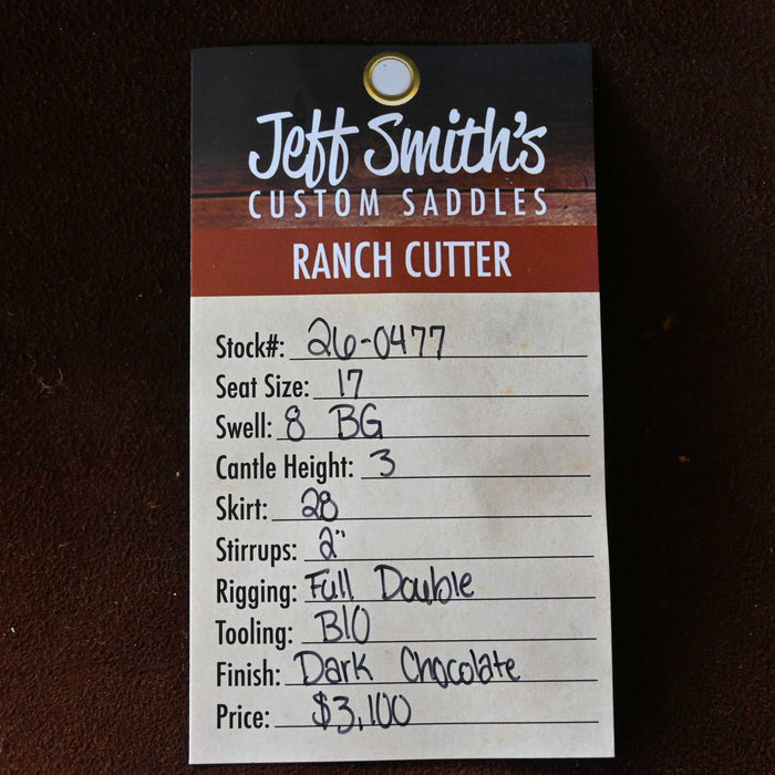 17" JEFF SMITH BEAU GALYEAN RANCH CUTTER SADDLE