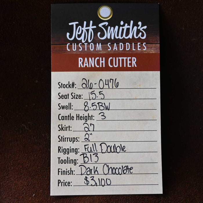 15.5" JEFF SMITH BUSTER WELCH RANCH CUTTER SADDLE Saddles - New Jeff Smith