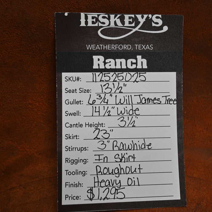 13.5" TESKEY'S STRIP DOWN RANCH SADDLE