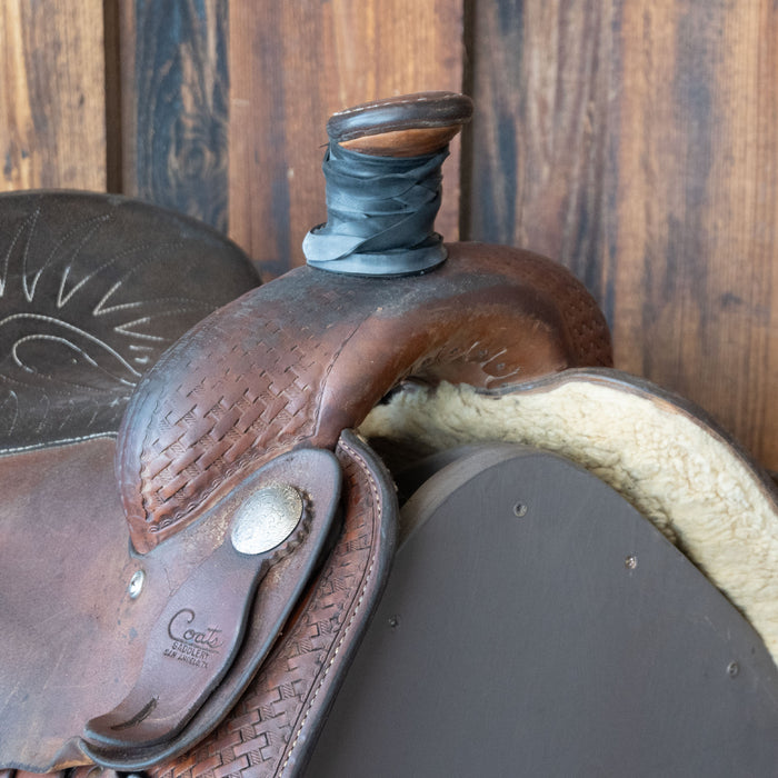 14.5" USED COATS TEAM ROPING SADDLE