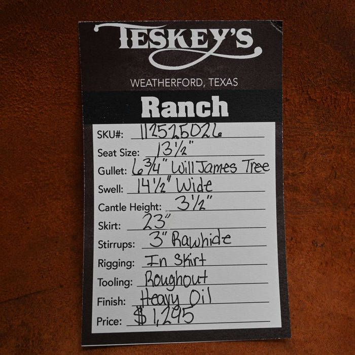 13.5" TESKEY'S STRIP DOWN RANCH SADDLE