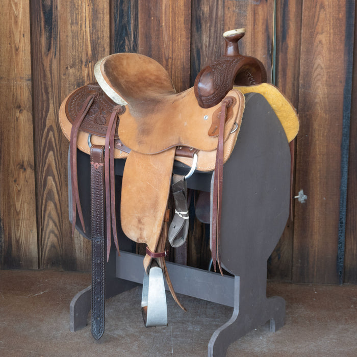 15.5" USED FORT WORTH RANCH SADDLE Saddles - Used Fort Worth Saddle Co.