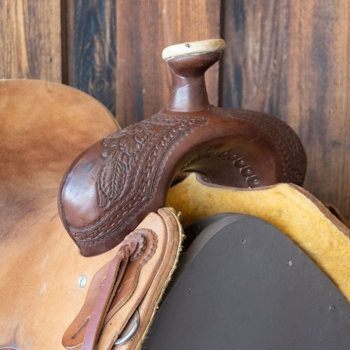 15.5" USED FORT WORTH RANCH SADDLE Saddles - Used Fort Worth Saddle Co.