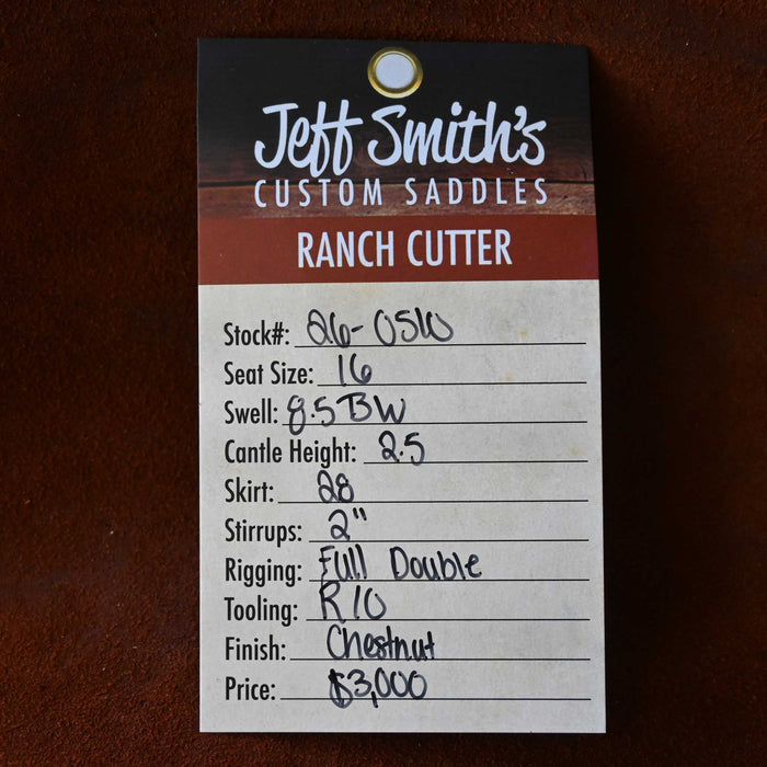 16" JEFF SMITH BUSTER WELCH RANCH CUTTER SADDLE