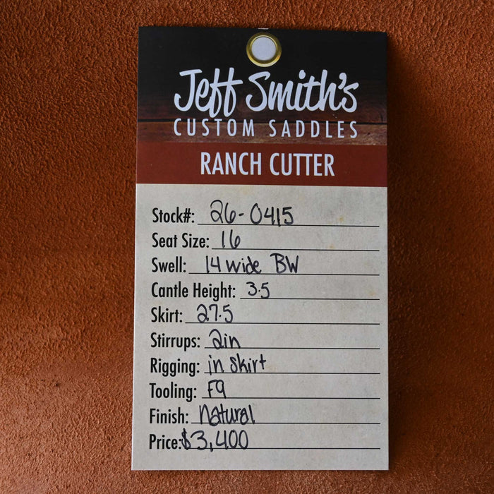 16" JEFF SMITH BUSTER WELCH RANCH CUTTER SADDLE Saddles - New Jeff Smith