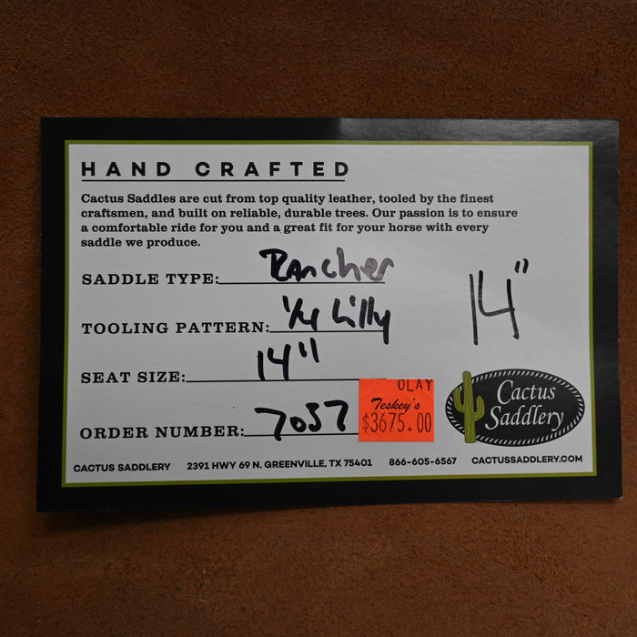 14" CACTUS RANCH SADDLE