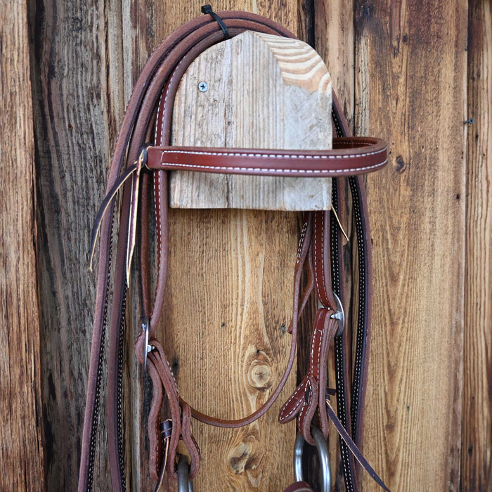 Kerry Kelley O-Ring Twisted Wire Snaffle Bridle Rig w/Browband Headstall