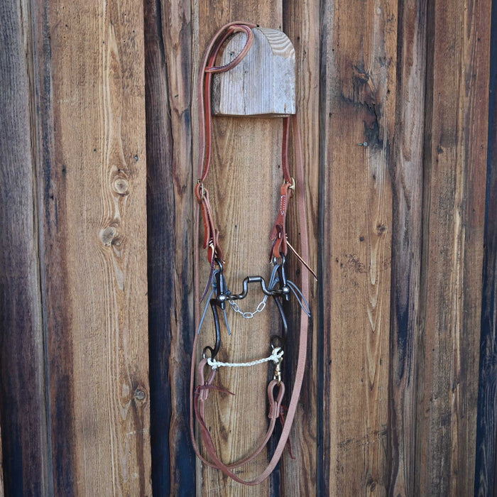 Kerry Kelley 7 Slow Twist Hinge Port Bridle Rig w/All New Leather