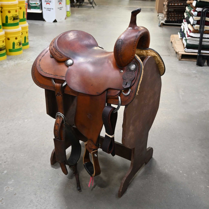 17" USED RYON'S JOHN BURGE CUTTING SADDLE