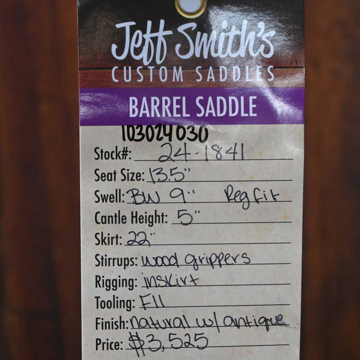 13.5" JEFF SMITH BARREL SADDLE Saddles - New Jeff Smith