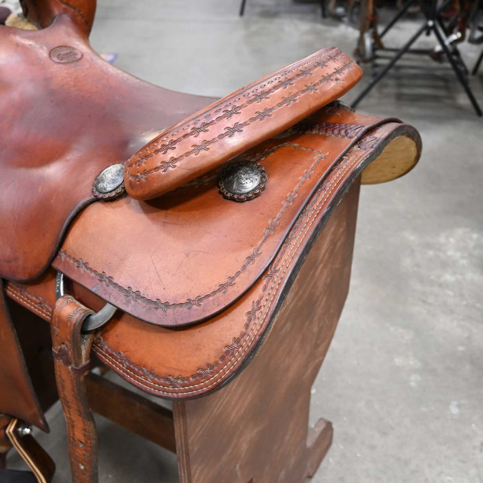 17" USED RYON'S JOHN BURGE CUTTING SADDLE