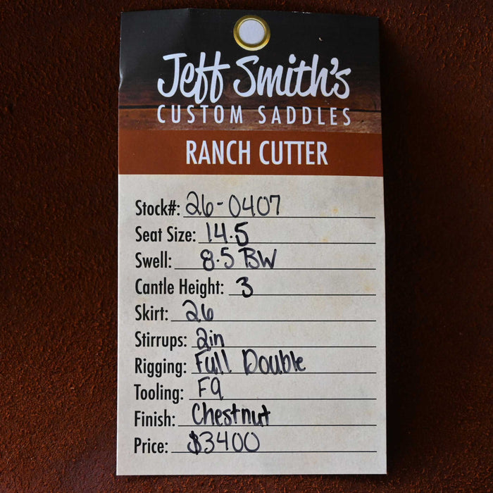 14.5" JEFF SMITH BUSTER WELCH RANCH CUTTER SADDLE Saddles - New Jeff Smith