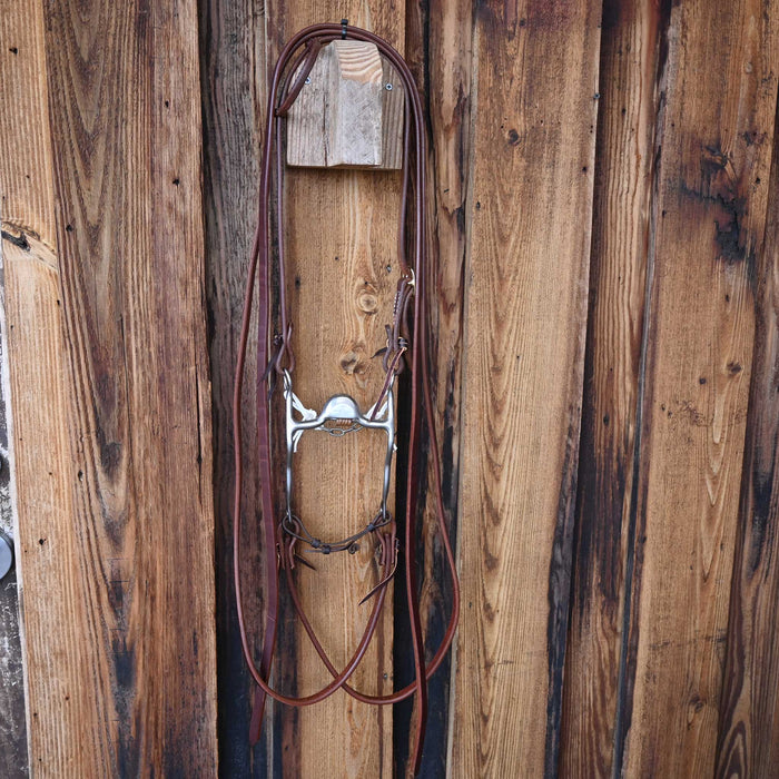 Trammell Hooded Port Bridle Rig w/Single Ear Headstall Sale Barn Trammell