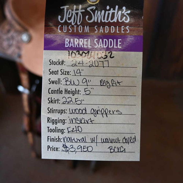 14" JEFF SMITH BARREL SADDLE Saddles - New Jeff Smith
