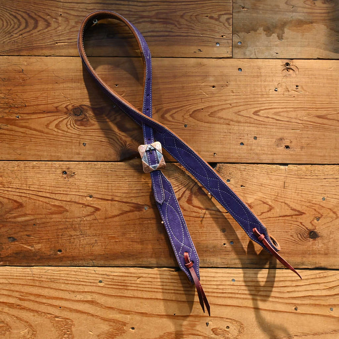 Purple Roughout Split Ear Headstall