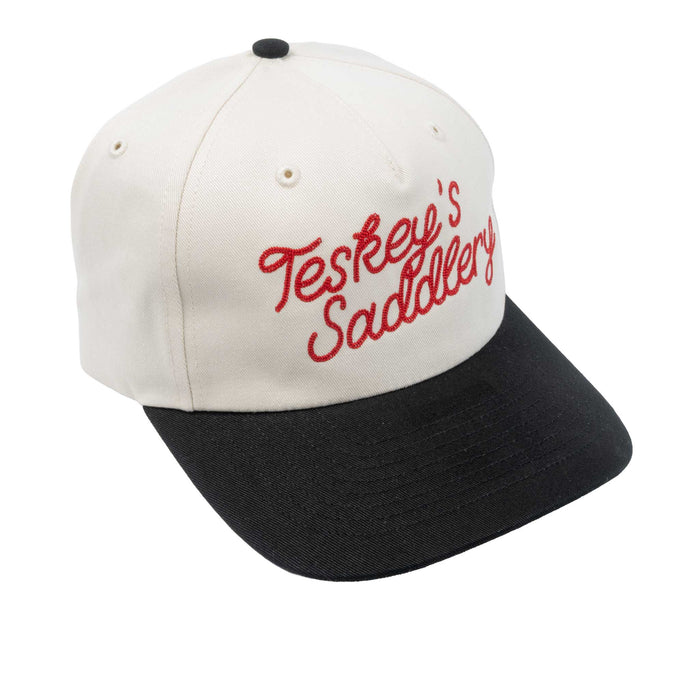 Teskey's Saddlery Red Chain Logo Cap - Cream/Black TESKEY'S GEAR - Baseball Caps Teskey's