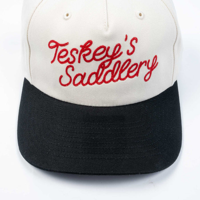 Teskey's Saddlery Red Chain Logo Cap - Cream/Black TESKEY'S GEAR - Baseball Caps Teskey's
