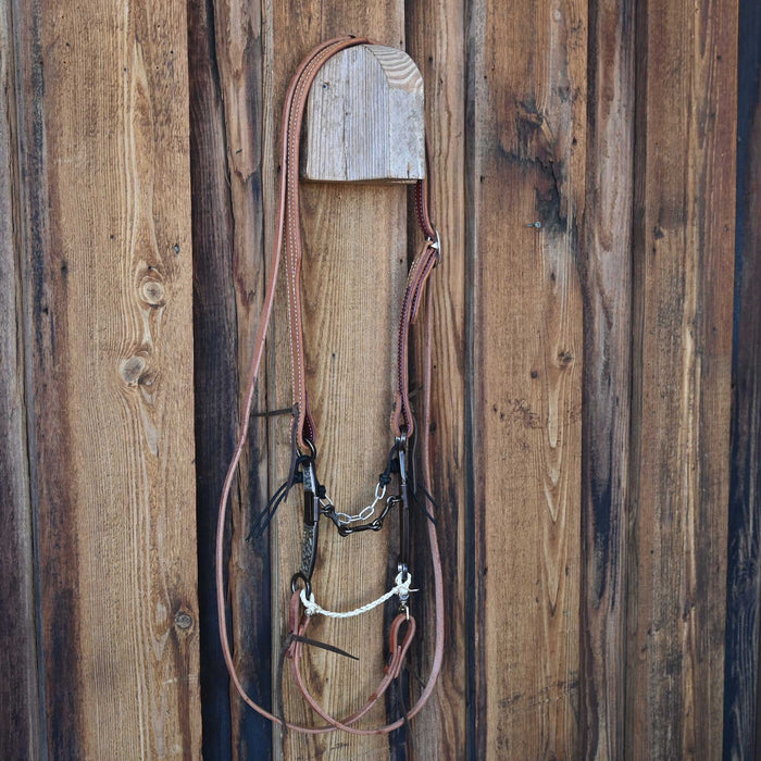 Jesse Hoover 4pc Snaffle Bridle Rig w/ Split Ear Headstall