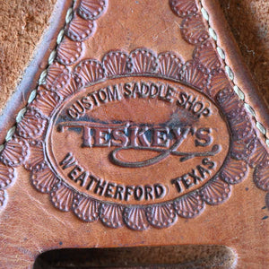 16" USED TESKEY'S RANCH CUTTING SADDLE