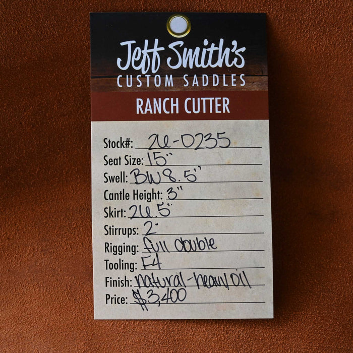 15" JEFF SMITH BUSTER WELCH RANCH CUTTER SADDLE Saddles - New Jeff Smith