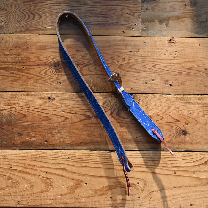 Ocean Blue Roughout Split Ear Headstall