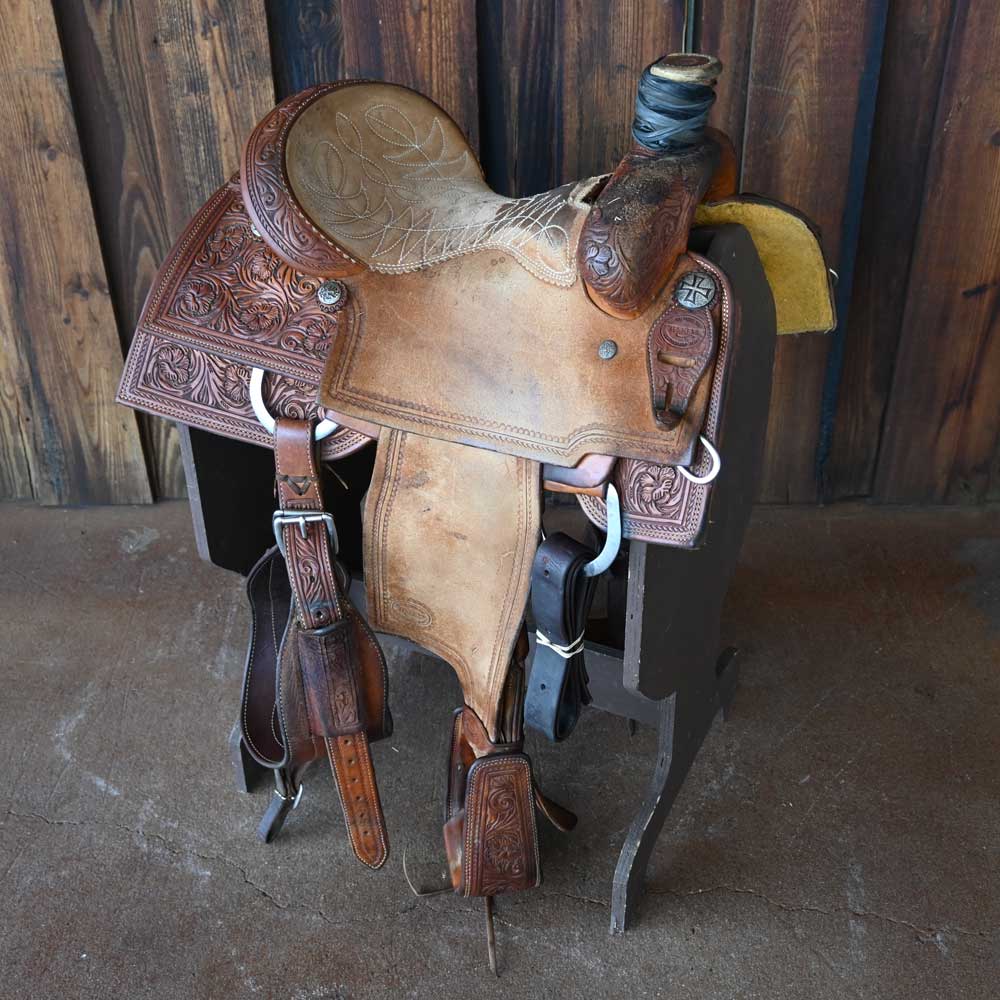 14.5" USED TESKEY'S ROPING SADDLE Saddles Teskey's Saddlery