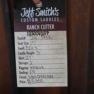 15" JEFF SMITH RANCH CUTTER SADDLE Saddles Jeff Smith   