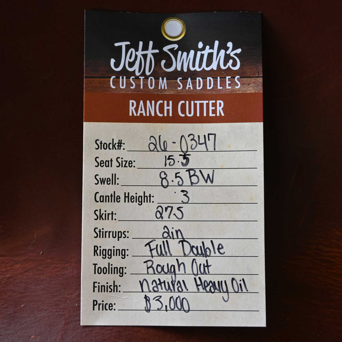 15.5" JEFF SMITH BUSTER WELCH RANCH CUTTER SADDLE Saddles - New Jeff Smith