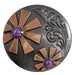 Copper Daisy with Purple Stone Tack - Conchos & Hardware MISC