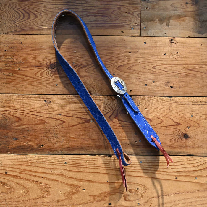 Ocean Blue Roughout Split Ear Headstall