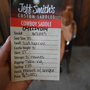 15" JEFF SMITH COWBOY SADDLE Saddles Jeff Smith   
