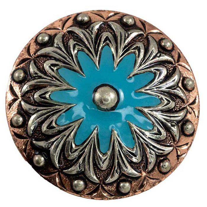 Turquoise Flower Concho Tack - Conchos & Hardware MISC