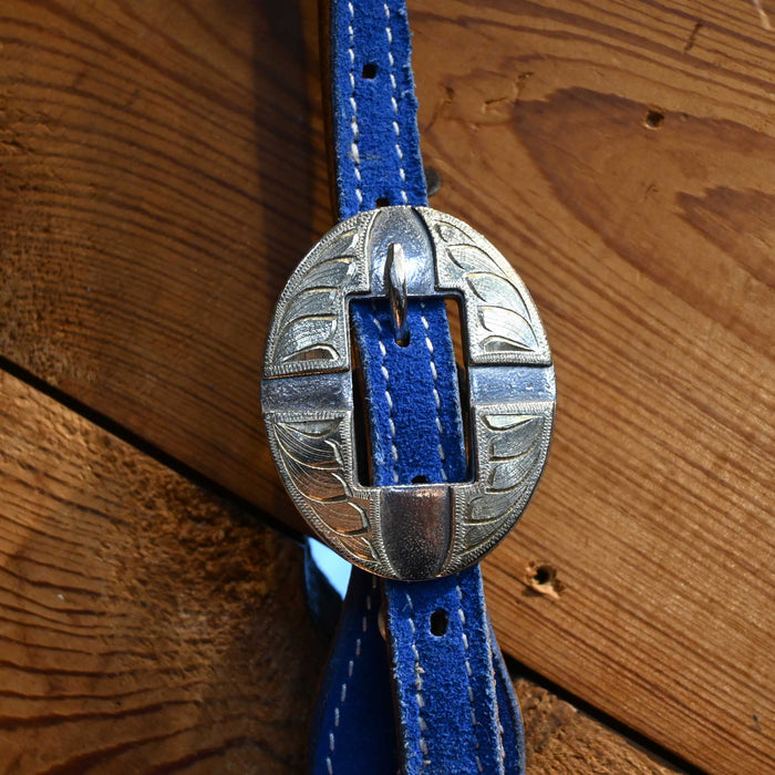 Ocean Blue Roughout Split Ear Headstall