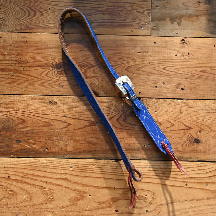 Ocean Blue Roughout Split Ear Headstall