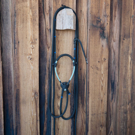 Single Dollar Loping Hackamore w/Nylon Split Reins Tack - Nosebands & Tie Downs Single Dollar