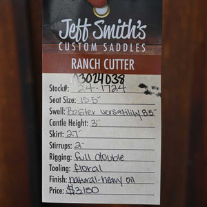 15.5" JEFF SMITH RANCH CUTTER SADDLE Saddles Jeff Smith   