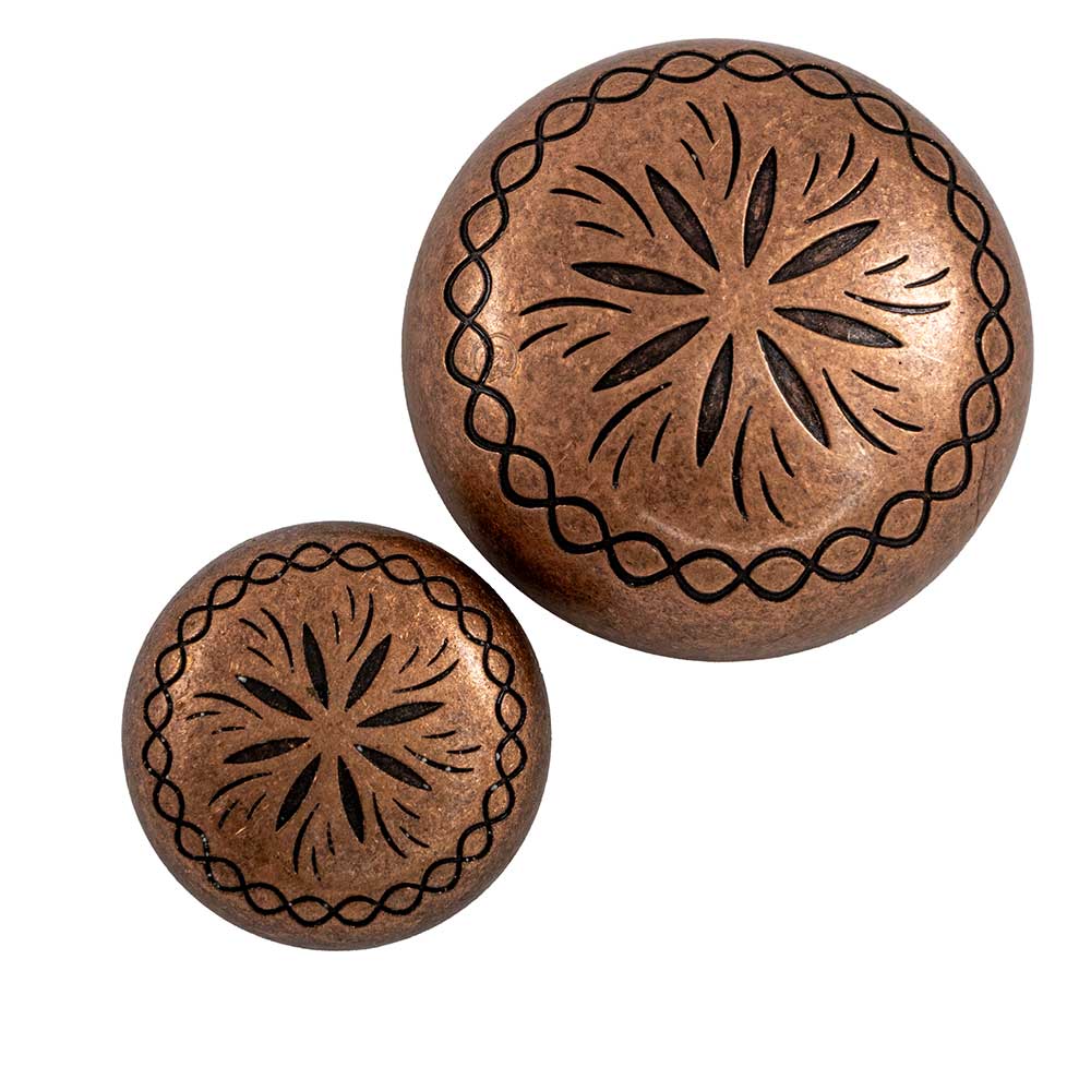 Copper Round Sun Burst Concho Tack - Conchos & Hardware MISC   