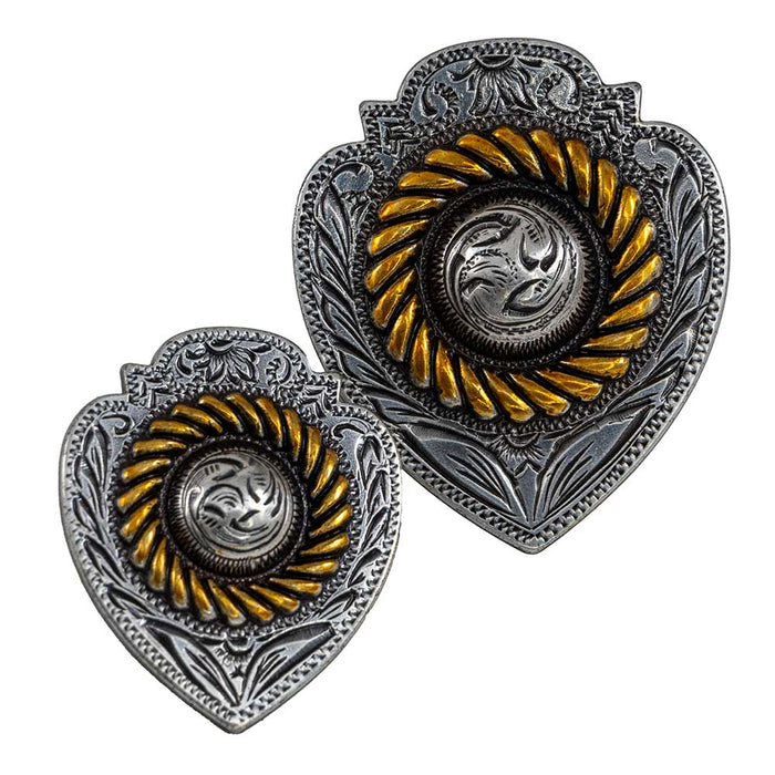 Arrowhead Concho w/Gold Rope Tack - Conchos & Hardware MISC