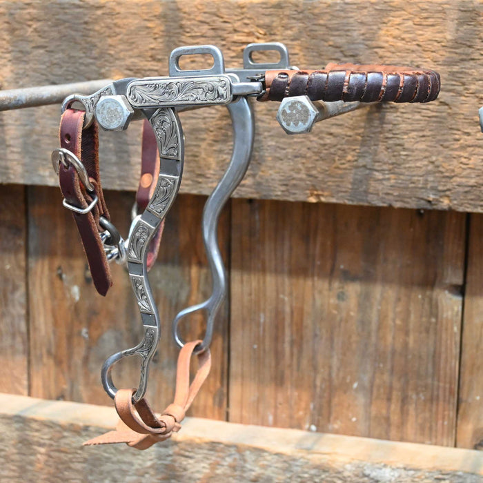 B. Anthony Silver Mounted Hackamore Bit Tack - Bits Brandon Anthony