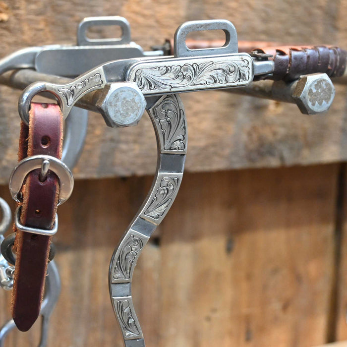 B. Anthony Silver Mounted Hackamore Bit Tack - Bits Brandon Anthony